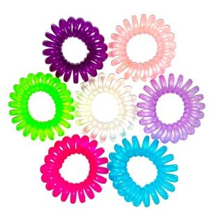 5 Spiral Coil Hair Ties – No Crease, Multi-Use, Stylish Hold